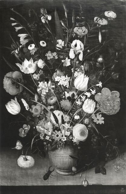 Anonimo — Peter Binoit, Flowers in a stone vase — insieme